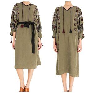 Nili Lotan Valencia Dress, Army Green, Size S, New with tag